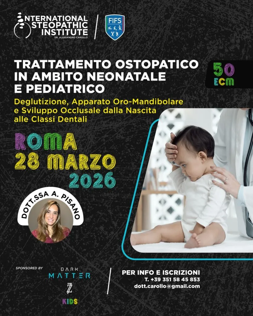 Corso osteopatia pediatrica su deglutizione e occlusione