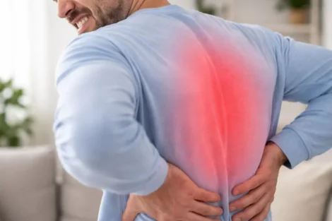 dorsalgia con dolore tra le scapole nella zona dorsale della schiena